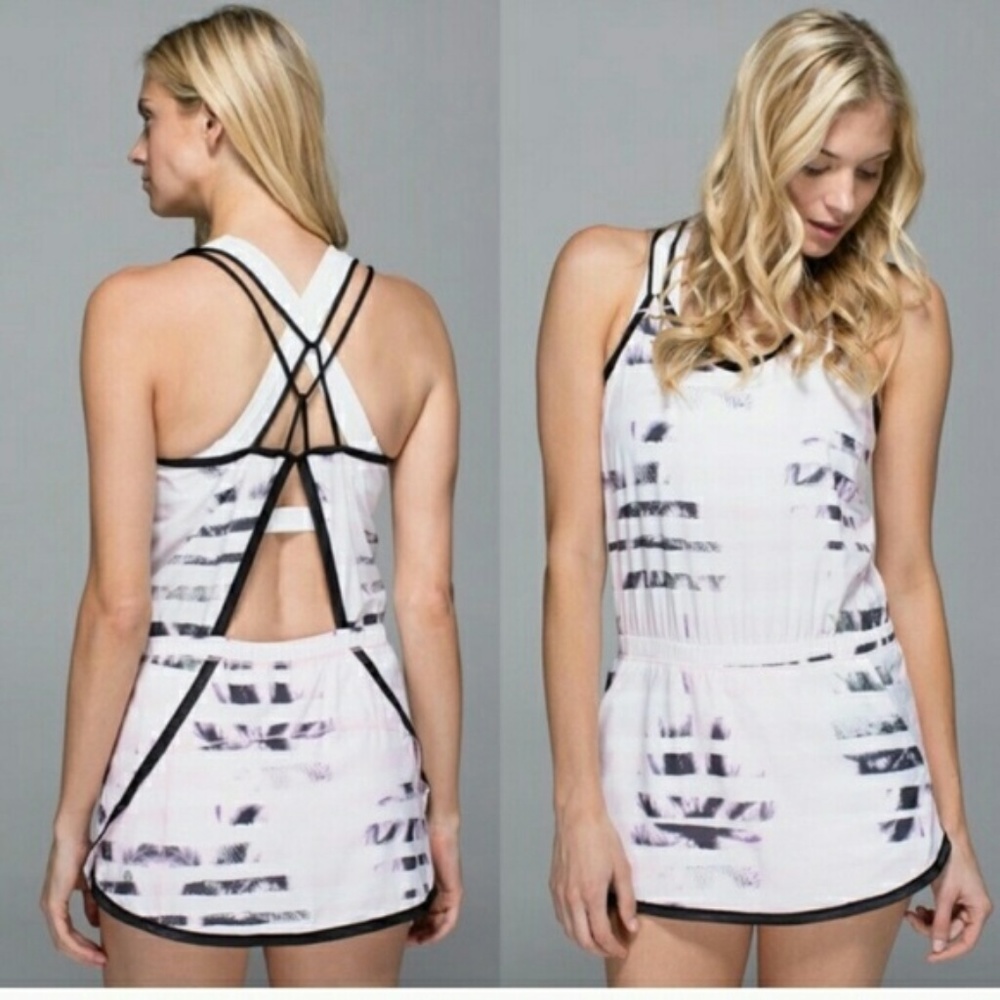 Lululemon Sweaty Or Not Runsie in Sunset Stripe 6